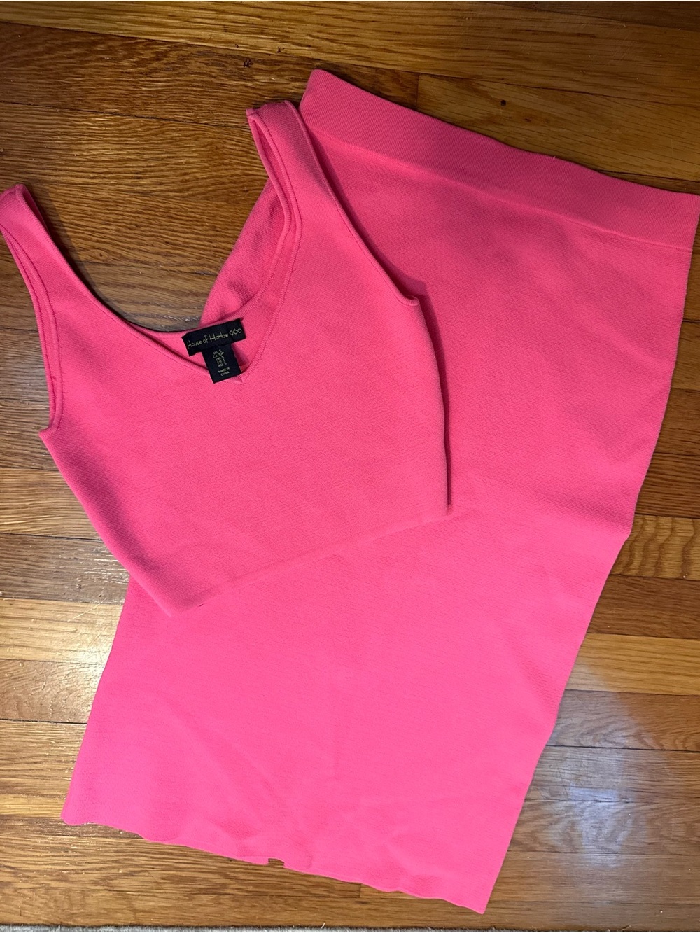 House of Harlow Pink Knit Matching Set Hot Pink